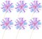 30 PCS Foil Firework Cupcake Toppers Sparkle Tinsel Cupcake Picks Happy Birthday Cake Toppers Drink Stirrers Cocktail Food Fruit Toothpicks for Baby Shower Birthday Party Decorations Supplies Purple